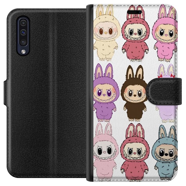 Samsung Galaxy A50 Lommeboketui Labubu Pink Monster - Popkunst