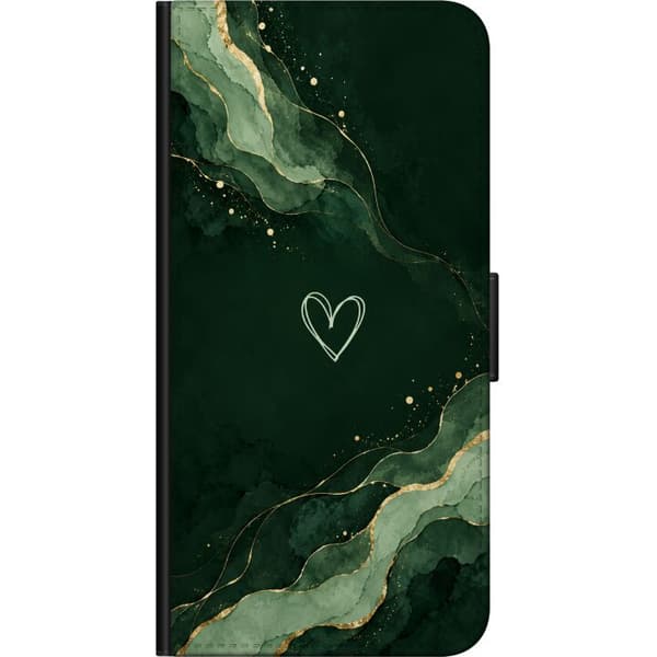 Kompatibel Tegnebogsetui til OnePlus 7T Pro Skovhjerte grøn