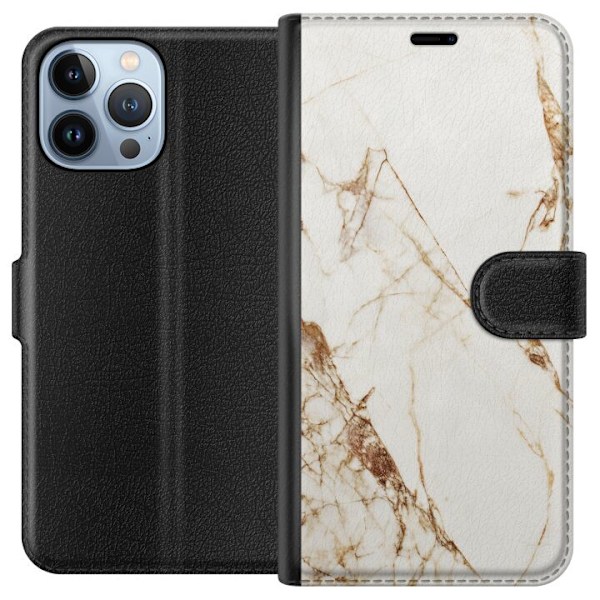 Apple iPhone 13 Pro Max Tegnebogsetui Hvid marmor