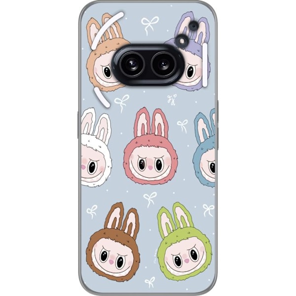 Nothing Phone (2a) Plus Läpinäkyvä kuori Pastel Labubu