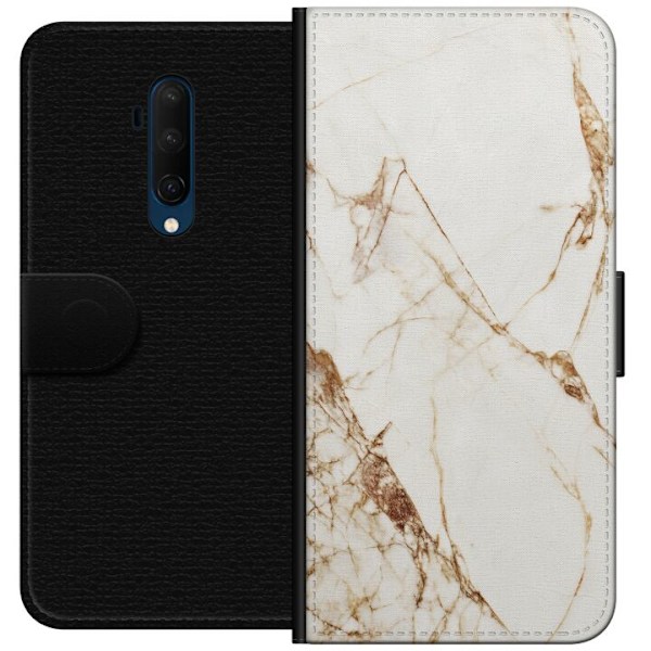 OnePlus 7T Pro Tegnebogsetui Hvid marmor