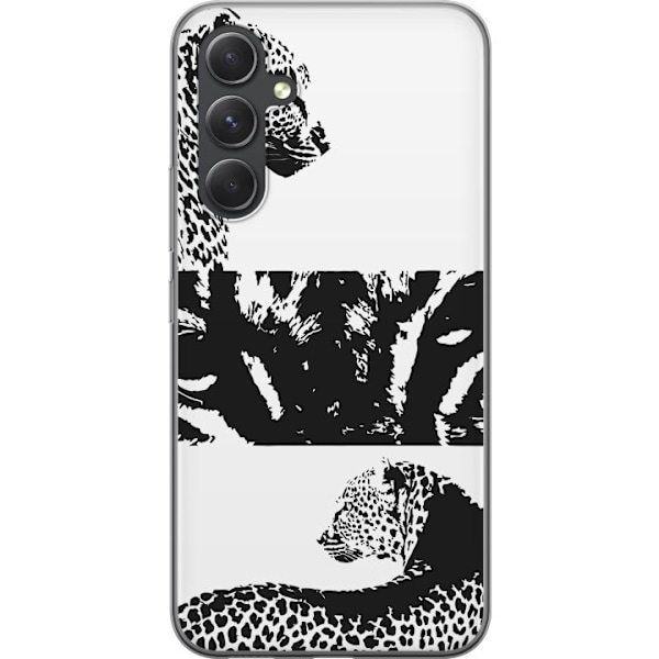 Samsung Galaxy S24+ Läpinäkyvä kuori Leopard Faces
