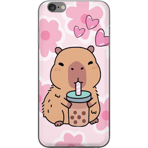 Apple iPhone 6 Plus Läpinäkyvä kuori Kawaii Capybara Sydän