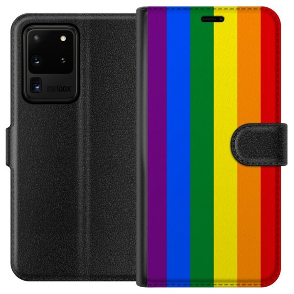 Samsung Galaxy S20 Ultra Lompakkokotelo Pride Flagga