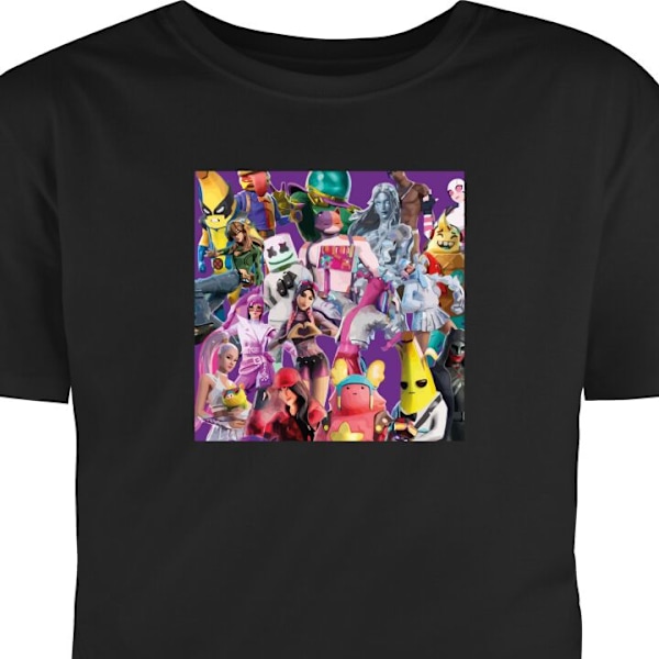 Barn-T-shirt | Bekväm T-shirt för Barn Fortnite svart 12-13 År