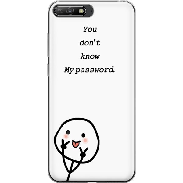Huawei Y6 (2018) Genomskinligt Skal You Don’t Know My Password – edgy textmotiv med attityd