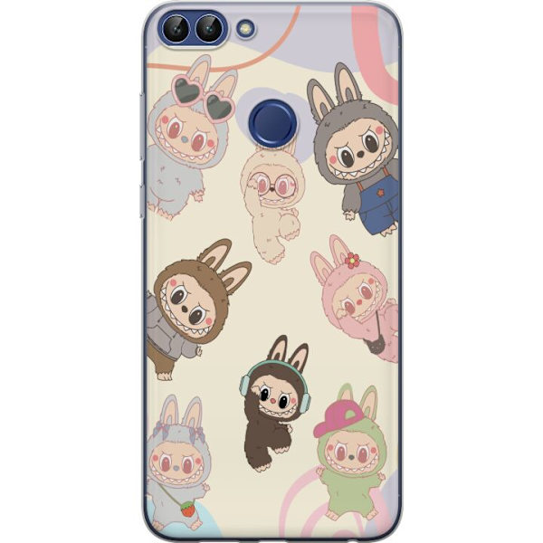 Huawei P smart Genomskinligt Skal Labubu Pop Mart Kollektion Motiv Figur Samling Design Populärt Art Toy Pop Mart Kreativ Grafiskt