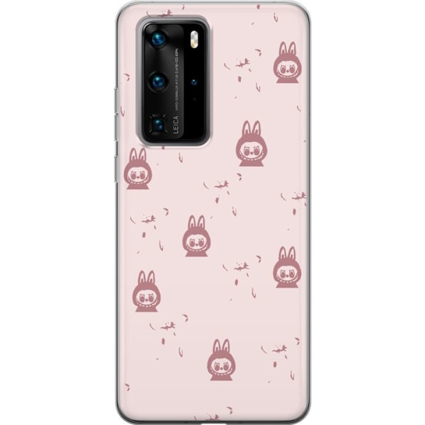 Huawei P40 Pro Läpinäkyvä kuori Labubu Neon Pop - Neonväri