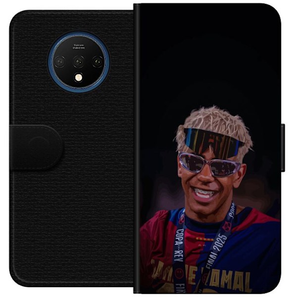 OnePlus 7T Tegnebogsetui Lamine Yamal mobiltaske i elegant sportsdesign