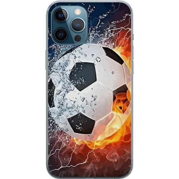 Kompatibel Mobilcover til Apple iPhone 12 Pro Max Fodbold Ild