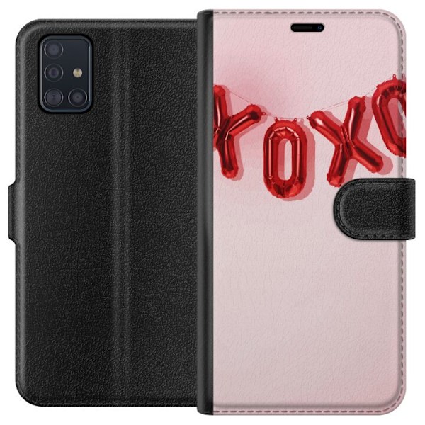 Samsung Galaxy A51 Tegnebogsetui Valentinsdag XOXO