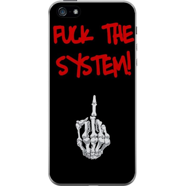 Apple iPhone 5 Läpinäkyvä kuori Fuck System