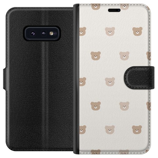 Samsung Galaxy S10e Lompakkokotelo Teddy-tausta - söpöt tedd