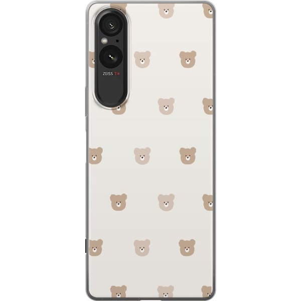 Sony Xperia 10 VI Läpinäkyvä kuori Teddy-tausta - söpöt t