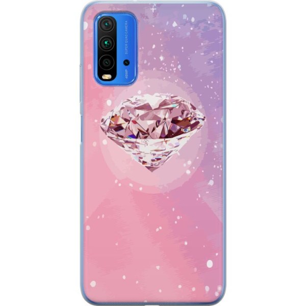 Xiaomi Redmi Note 9 4G Gennemsigtig cover Glitter Diamant