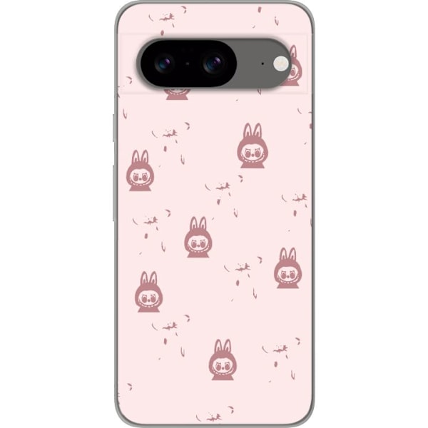 Google Pixel 8 Genomskinligt Skal Labubu Neon Pop – Neonfär