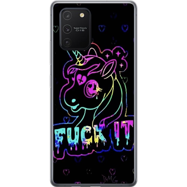 Samsung Galaxy S10 Lite Läpinäkyvä kuori Fuck it Unicorn