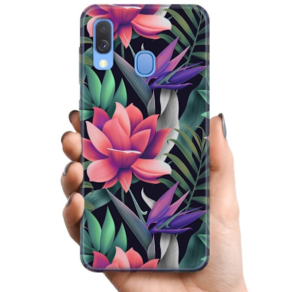 Samsung Galaxy A40 TPU Mobilskal Blommor