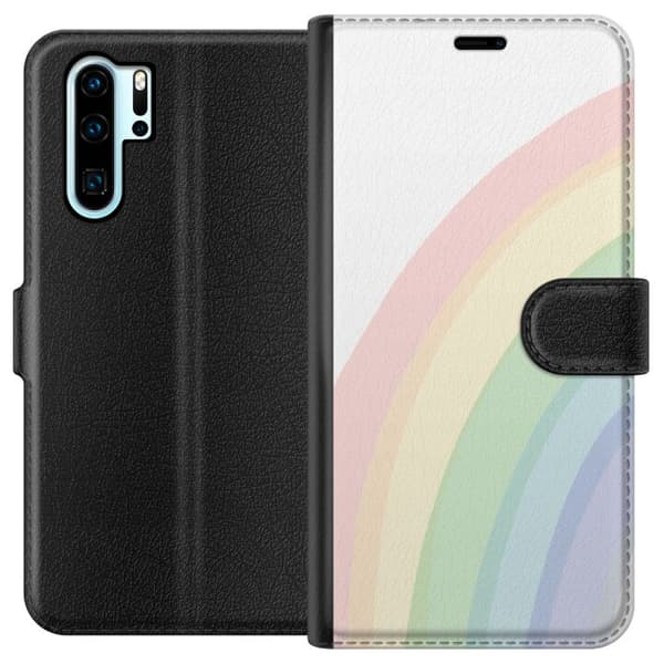 Kompatibelt Lommeboketui til Huawei P30 Pro Regnbuen