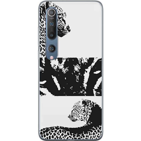 Xiaomi Mi 10 5G Läpinäkyvä kuori Leopard Faces