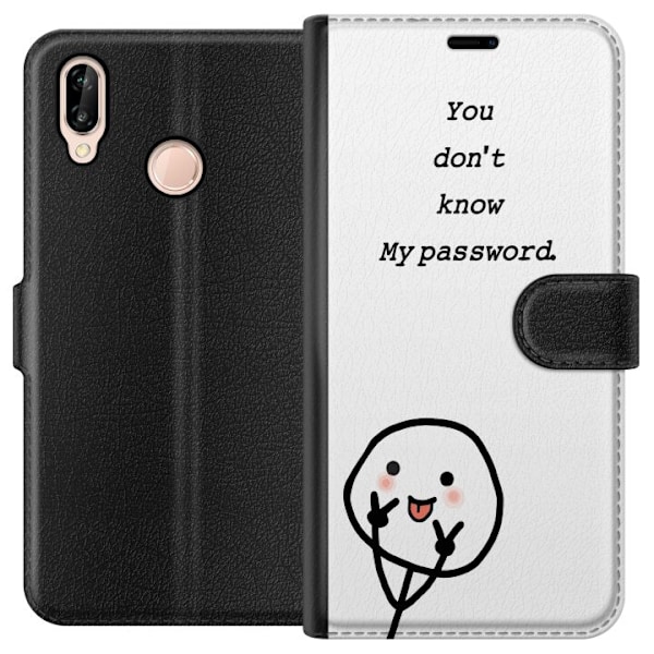Huawei P20 lite Plånboksfodral You Don’t Know My Password – edgy textmotiv med attityd