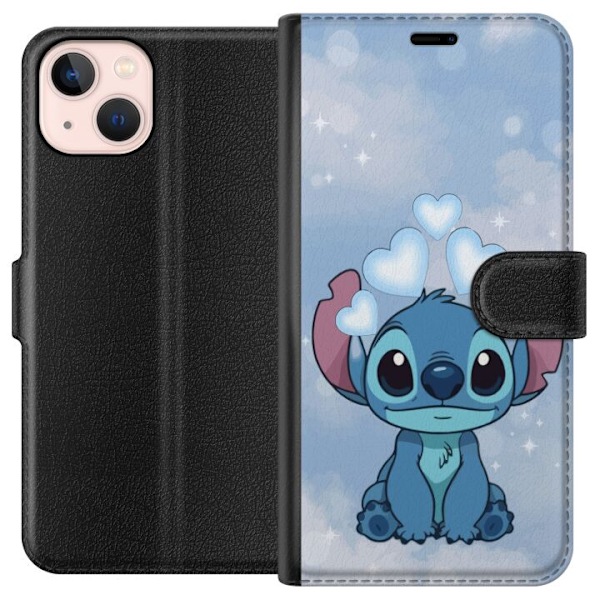 Apple iPhone 13 Plånboksfodral Stitch Hoppande Glädje – Rolig Design för Present