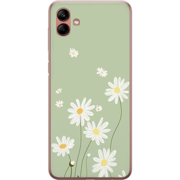 Samsung Galaxy A04 Genomskinligt Skal Prästkragar – blommigt mönster i svensk sommarstil