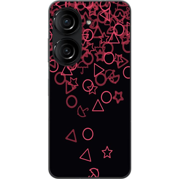 Asus Zenfone 10 Läpinäkyvä kuori Squid Game Ikoni Sarja Suosittu TV-peli Ikoni Graafinen Motiivi Aasialainen Trendi Draamasarja