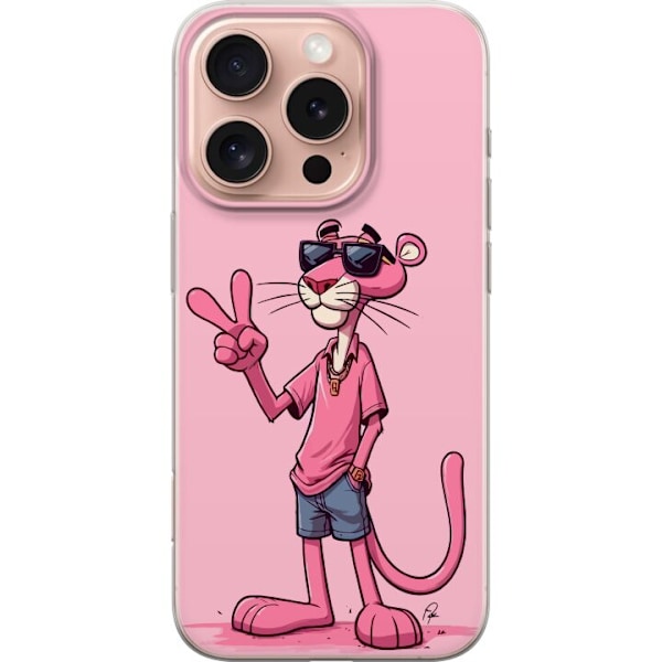 Apple iPhone 16 Pro Genomskinligt Skal Pink Panter Peace