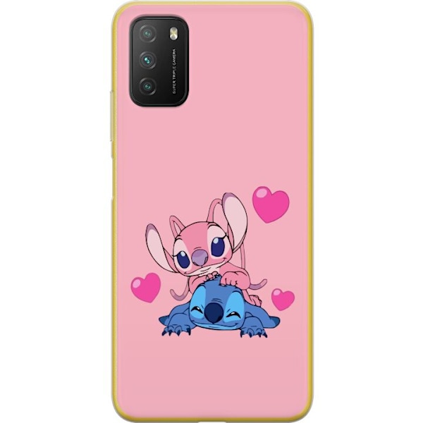 Xiaomi Poco M3  Gennemsigtig cover Valentins Dag Stitch