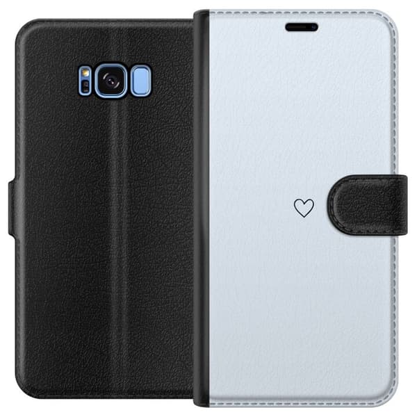 Kompatibelt Lommeboketui til Samsung Galaxy S8 Hjertet Lys Blå