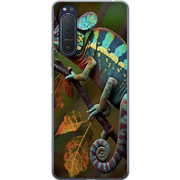 Sony Xperia 5 II Läpinäkyvä kuori Lisko Graafinen Streetwear Suunnittelu Eläinmalli Moderni Kaupunkityyli Suosittu Motiivi Luova Taide Trendi