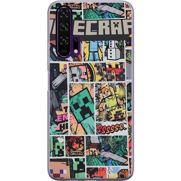 Honor 20 Pro  Genomskinligt Skal Minecraft Art