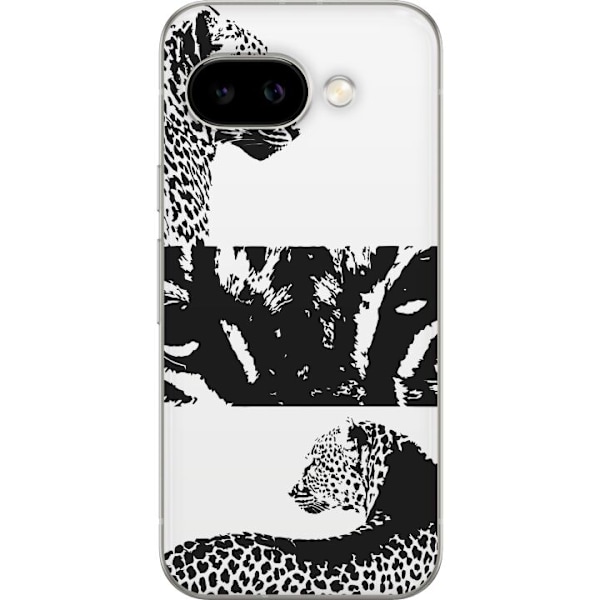 Google Pixel 9a Läpinäkyvä kuori Leopard Faces