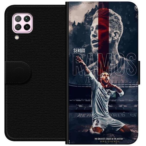 Huawei P40 lite Plånboksfodral Ramos Fotboll Legend Motiv Spelare Real Madrid Spanien Back Ikoniskt Namn Fotbollsstjärna Sport