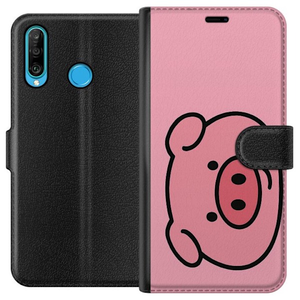 Huawei P30 lite Lommeboketui Kawaii Piggy