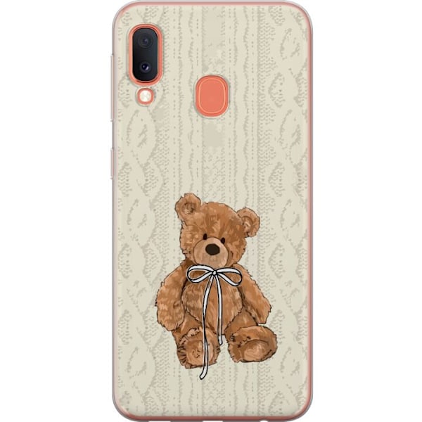 Samsung Galaxy A20e Gjennomsiktig deksel Liten Bamse – klassisk bamse i enkel design