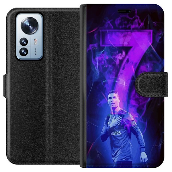 Xiaomi 12 Pro Tegnebogsetui Ronaldo 7 - Fodboldlegende i Handl