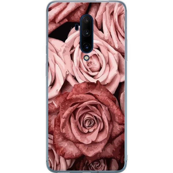 OnePlus 7T Pro Läpinäkyvä kuori Ruusut