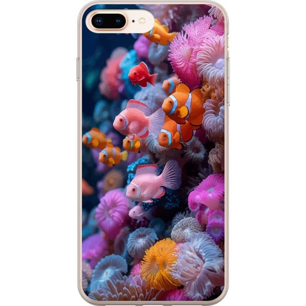 Yhteensopiva Puhelinkuori Apple iPhone 8 Plus Kalat Koralli Meri Valtameri Veden alla