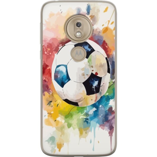 Motorola Moto G7 Play Gennemsigtig cover Fodbold