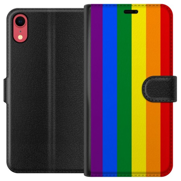 Apple iPhone XR Lompakkokotelo Pride Flagga