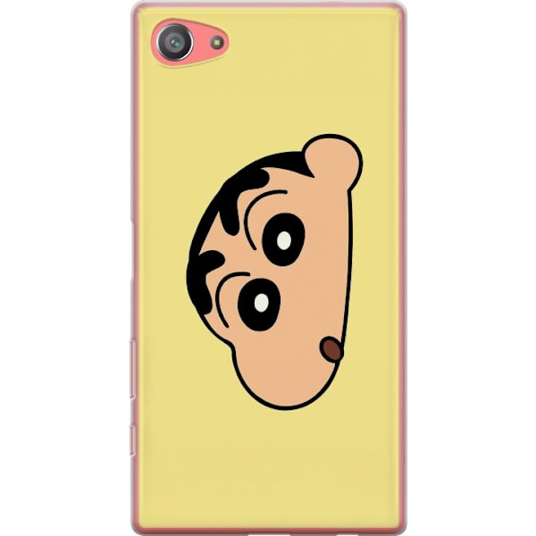 Sony Xperia Z5 Compact Genomskinligt Skal Peeking Shinchan