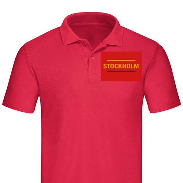 Piké för Vuxen | Elegant Pikétröja Stockholm – Hockey Röd Medium