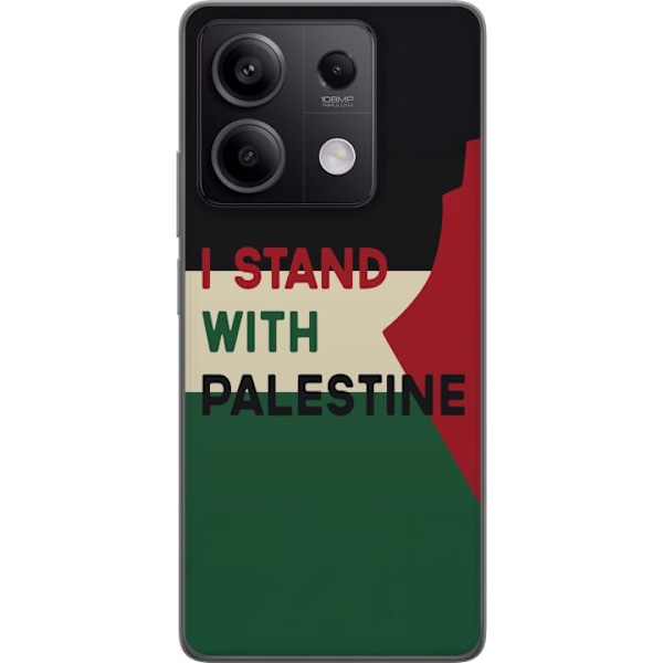 Xiaomi Redmi Note 13 Pro Genomskinligt Skal Stand with Palestine – solidaritetsdesign med starkt budskap