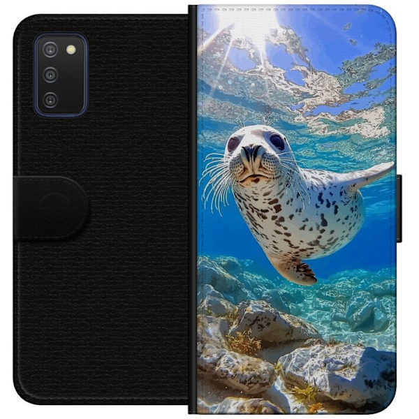 Samsung Galaxy A03s Lompakkokotelo Myynti Meri Uiminen Eläinaihe Luonto Vesimotiivi Sininen Suunnittelu Meriteema Suosittu Motiivi Villieläimet
