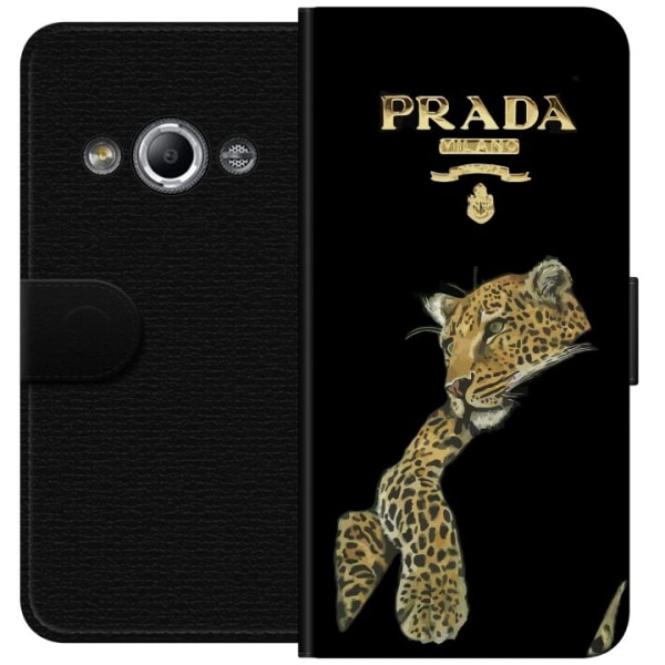 Samsung Galaxy Xcover 3 Lompakkokotelo Prada Leopard