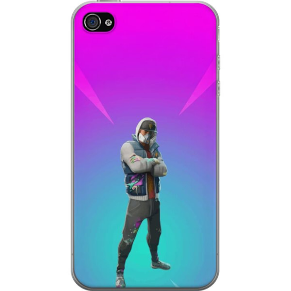Apple iPhone 4s Gennemsigtig cover sort ridder fortnite