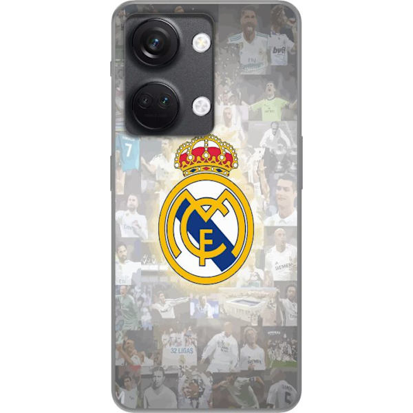 OnePlus Nord 3 Genomskinligt Skal Real Madrid Emblem Fotboll Klubbmärke Vit Guld Design Champions League Mästare La Liga Fans Ikoniskt