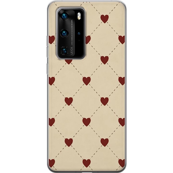 Huawei P40 Pro Genomskinligt Skal Heart Grid